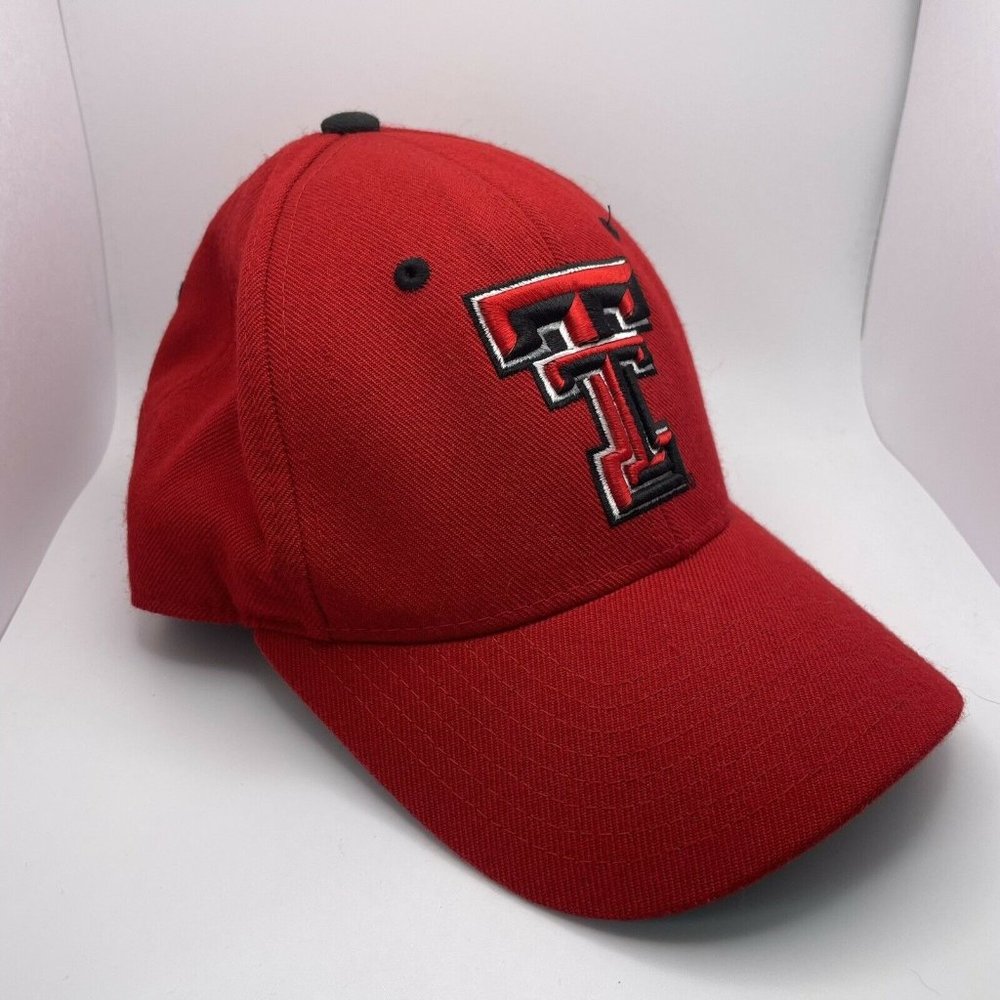 Texas Tech Red Raiders NCAA Red Fitted Sized Zephyr DH Style Cap Hat